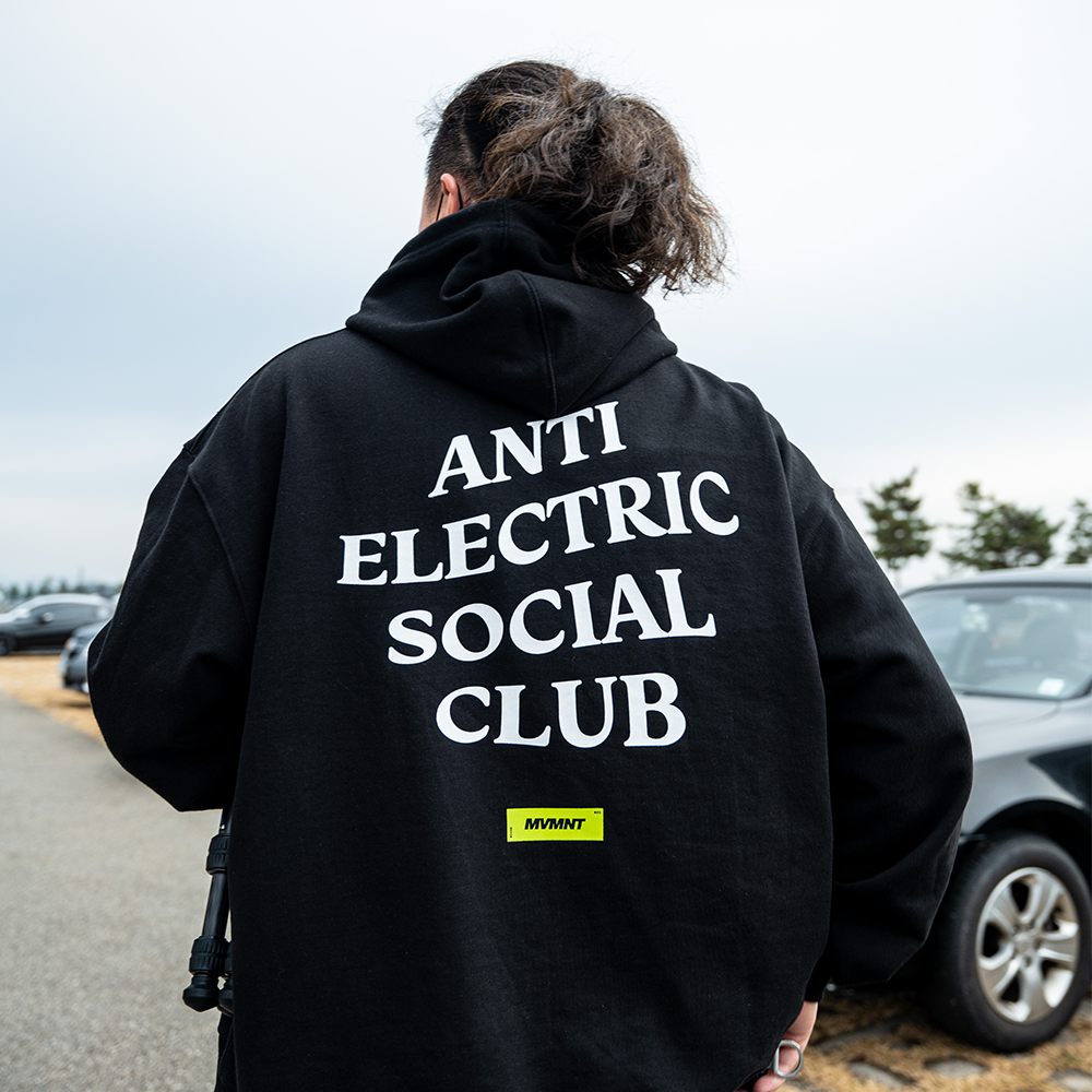 [MVMNT] ANTI ELECTRIC SOCIAL CLUB 오버핏 후드 티셔츠
